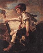 FETI, Domenico David with the Head of Goliath France oil painting artist